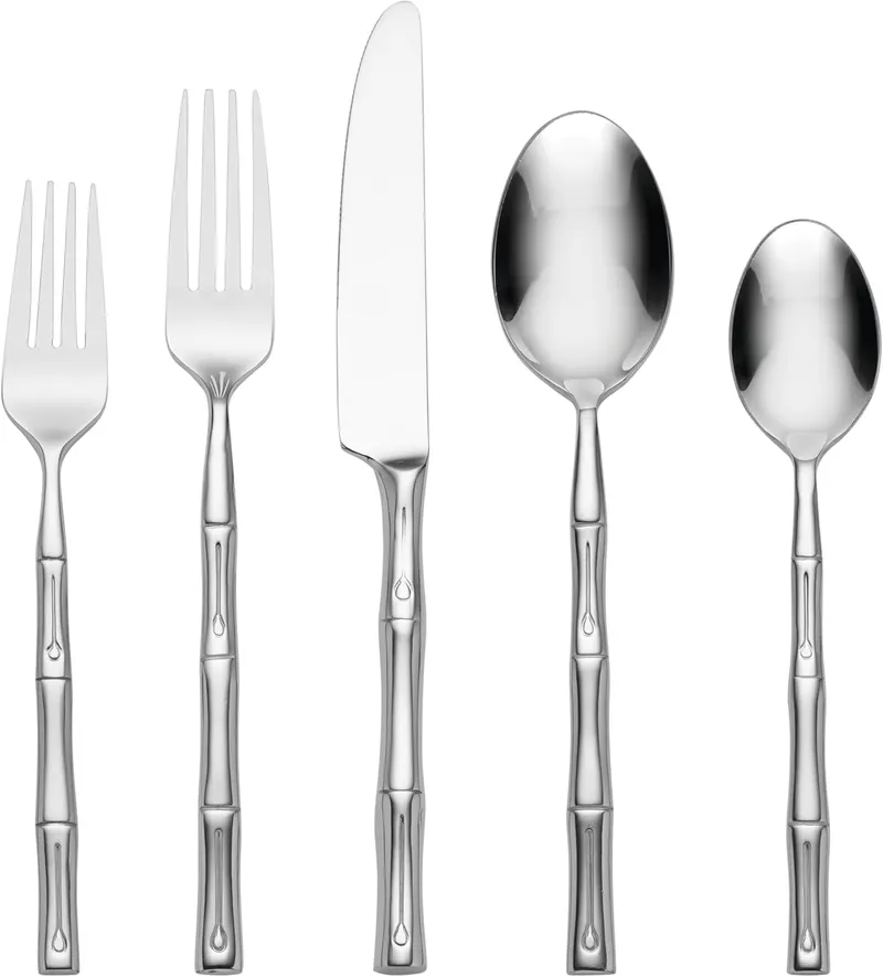 Hampton Forge Hampton Signature – Bamboo – 20 Piece Flatware Set