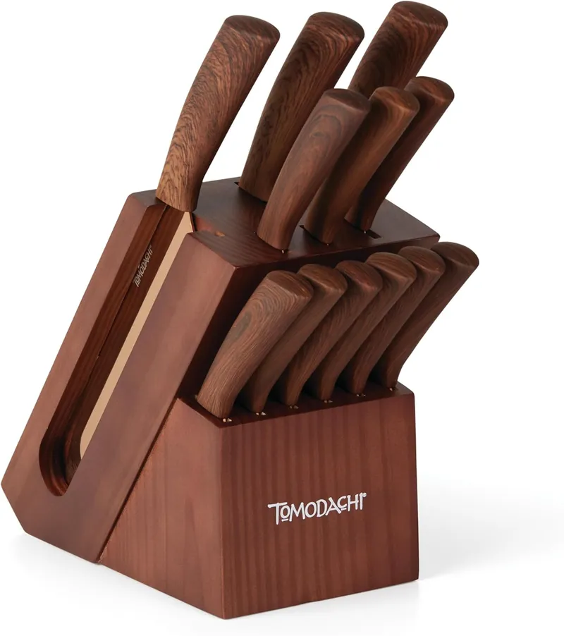 Hampton Forge Raintree Copper 13 Piece Block Set, Brown Wood